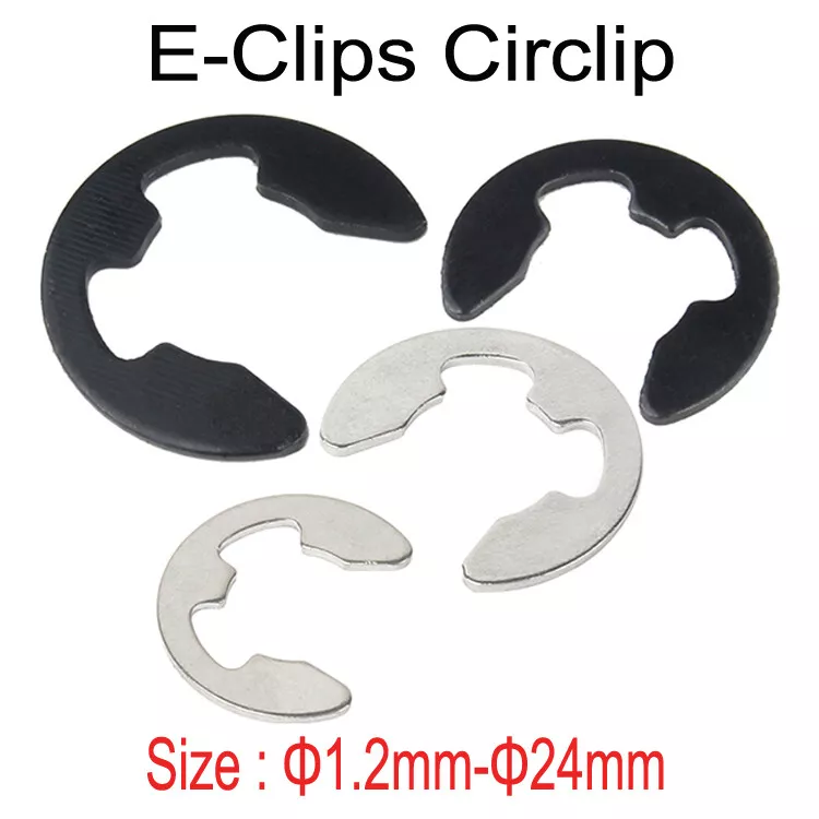 External E-Clips Circlip Retaining Ring Φ1.2mm Φ1.5mm Φ2mm-Φ24mm E-Clip  Washers