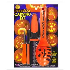 Pumpkin Pro Colossal Carving Halloween Carving Stencils Spoon Marker Saws Kit