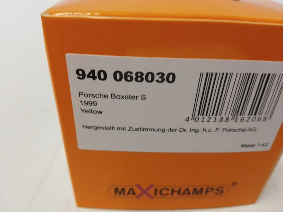 Minichamps Maxichamps Porsche Boxster S Amarillo 1999 1/43 940068030 - Imagen 2 de 2