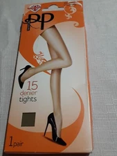 Pretty Polly sheer 15 denier Chiffon nylon tights. Size Medium/Large