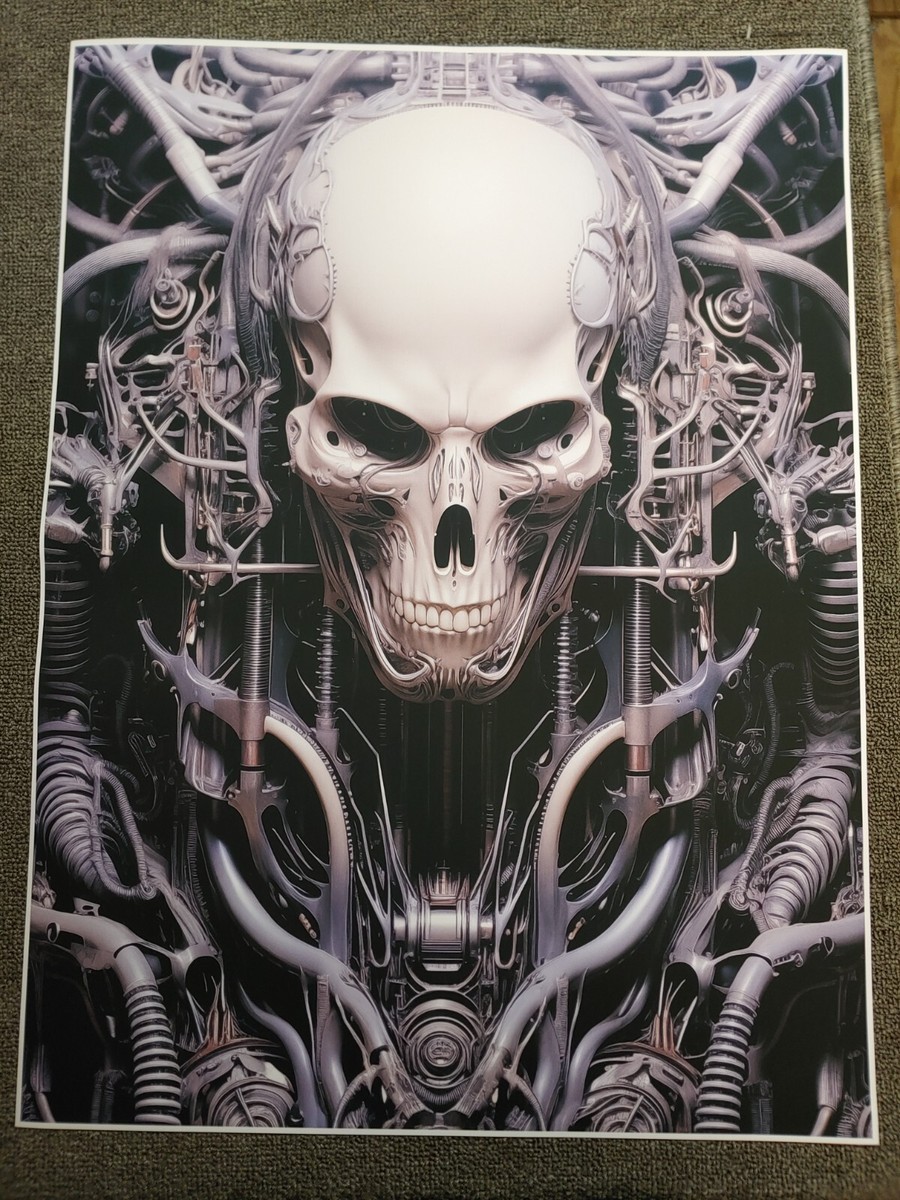 Biomechanical Creature HR Giger Style Poster 18x24in | eBay