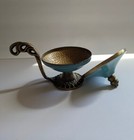 Oppenheim Israel Brass Green Enamel Saccharin Dispenser 1950s Vintage/Antique — photo 2