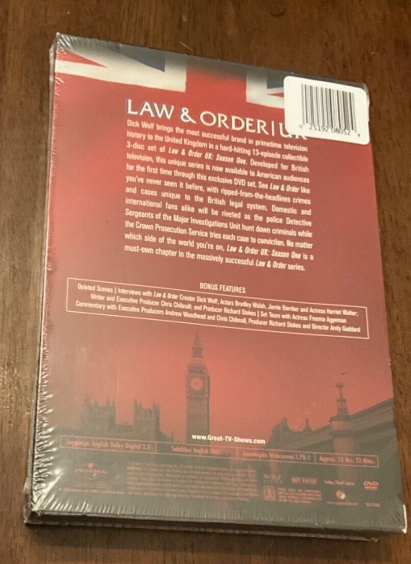 Law & Order (UK) Complete First Season 1 One (DVD) Box Set NEW