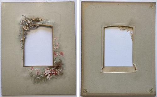 Buntes Fotoalbum Seite 250x320mm für Schrankkarte Blumen Heuernte 1880 - Bild 2 von 2