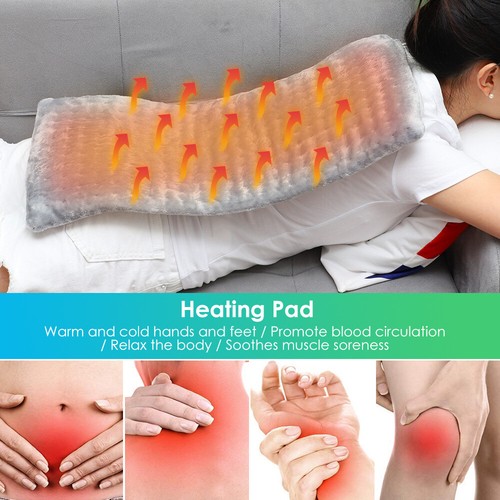 Electric Heating Pad Heat Therapy Feet Warmer Mat Neck Back Shoulder Pain Relief - Picture 2 of 14