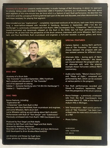 NEIL PEART ANATOMY OF A DRUM SOLO 2DVD RARE OOP - Picture 2 of 2