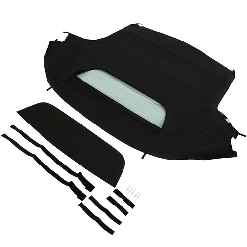 For Honda S2000 1999-2009 2002 Convertible Soft Top & Heated Glass Window Black - Picture 2 of 10