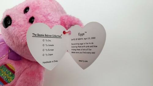 🚦Ty Beanie Baby/Babys EIER - Osterbär - 2001 NEU - Neu mit Etikett - Bild 6 von 8