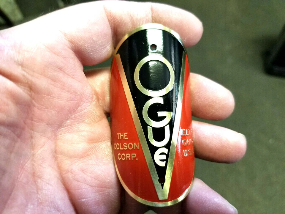 Insignia de bicicleta ovalada Vogue Colson VBS-0002 emblema de bicicleta latón grabado al ácido Foto 4 de 4