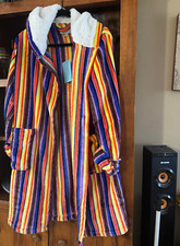 Alexander Del Rossa Women's Warm Fleece Robe with Hood Short Plush Bath New Smal