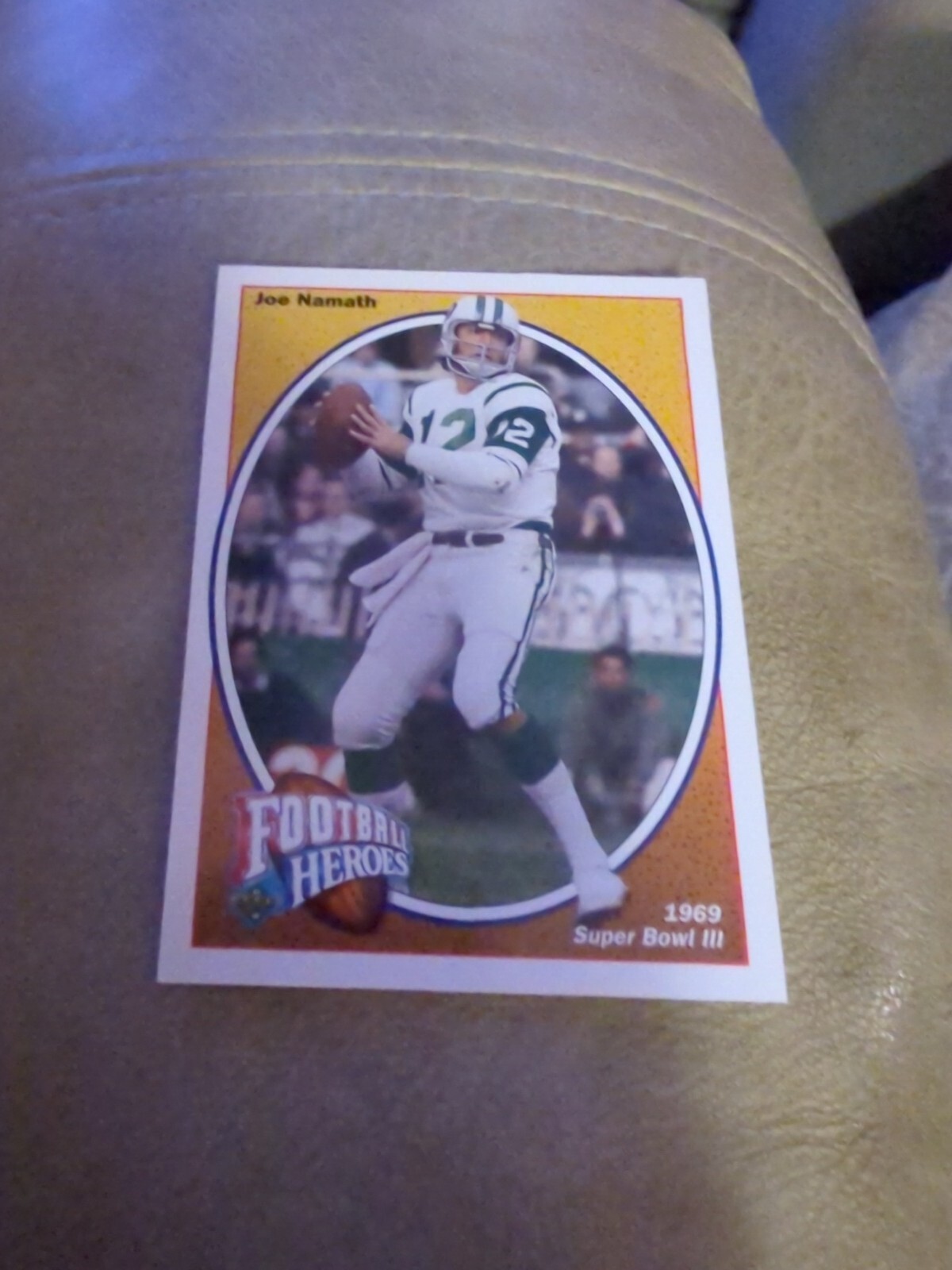 1991 UPPER DECK JOE NAMATH HEROES #14 JOE NAMATH New York Jets Football Card
