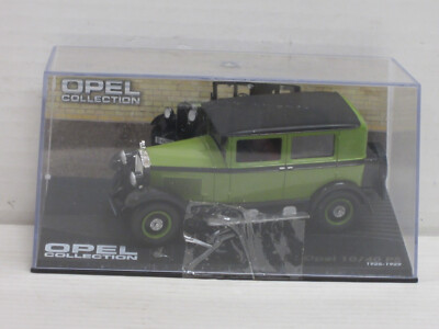 Opel 10/40 PS 1925-29 in grün no Box + Vitrine IXO/Atlas Opel