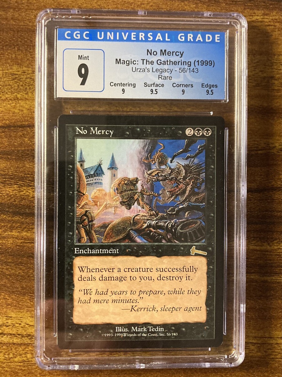 MTG✨NO MERCY✨Urza's Legacy CGC Quad 9++ MINT RARE Enchantment