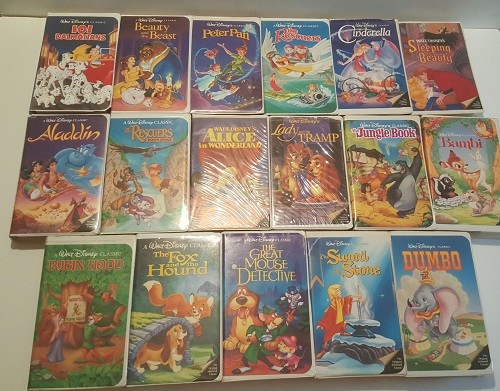 Walt Disney ~Black Diamond~ 17 set (VHS,1992) with 
