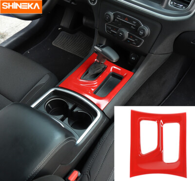 Red Central Gear Shift Panel Trim Cover For Dodge Charger 2015-2022 Accessories