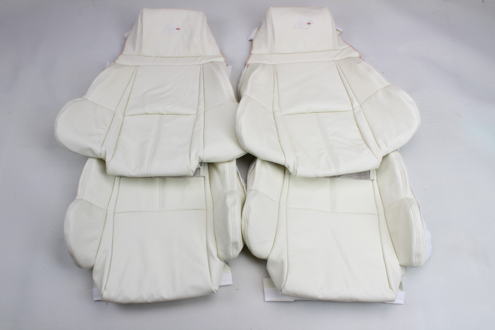 Chevrolet Corvette C4 Real Leather Seat Covers for Standard Seat White ...