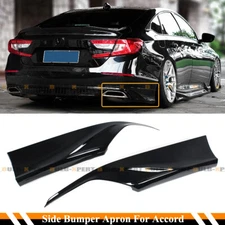 FOR 18-2022 HONDA ACCORD YOFER GLOSS BLACK REAR BUMPER CORNER APRON SPAT VALANCE