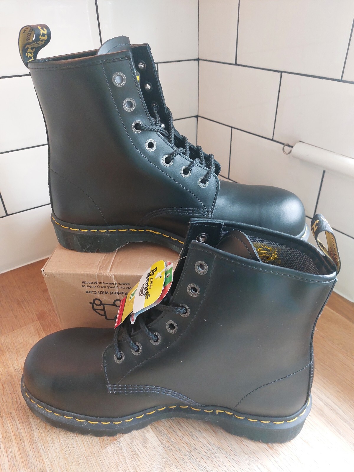 Dr Martens Icon 7B10 SSF Steel Toe Safety Work Black Boots Size 11 UK