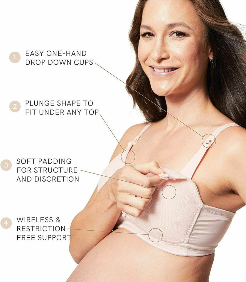 Sujetador de maternidad de enfermería sin cables Mousse lencería para pasteles, rosa, talla 38DD UK/38E US Foto 4 de 4