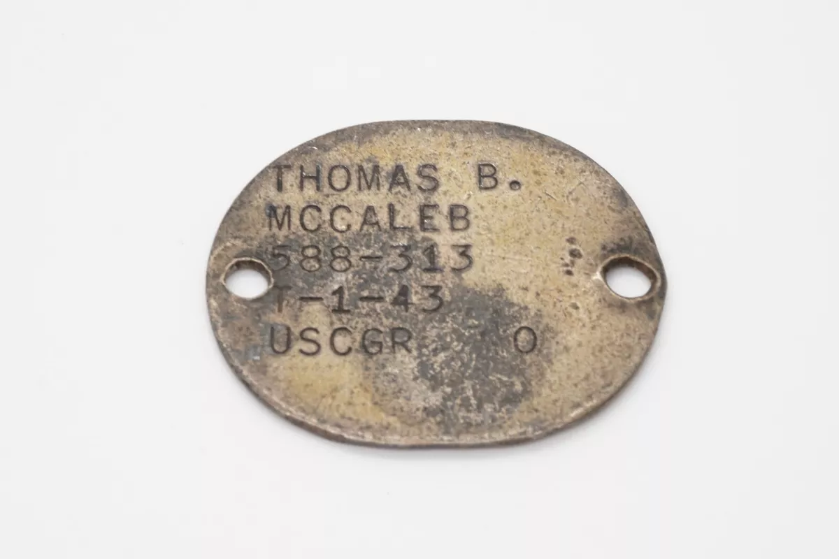 WWII 1943 USCG Coast Guard Dog Tag T 1 43 VERY RARE eBay