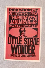 Little Stevie Wonder Concert poster 1966 United Kingdom --