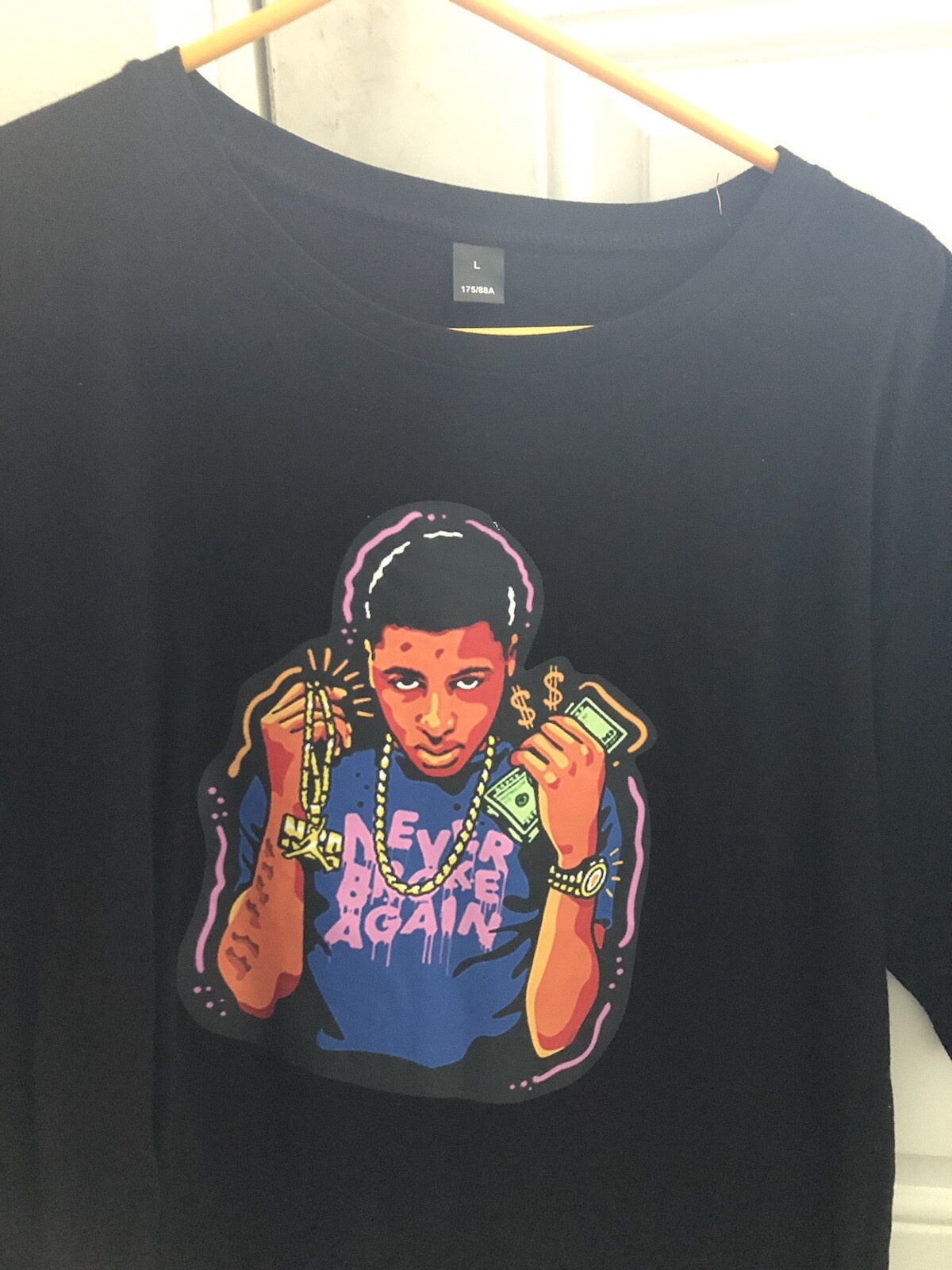 YoungBoy Never Broke Again Rap T-Shirt, Men's Size Medium cotton black type Vintage Second Hand