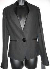 New Iceberg Black Blazer / Jacket With Silk Trim It40/xs Rrp 1070€