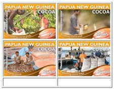 Papua New Guinea 2011 - Cocoa Set of 4 Stamps MNH