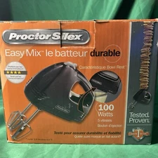 5 Speed Hand Mixer Black 100 Watt Proctor Silex (me) J12