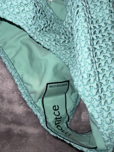 SMALL Montce Swim Ky One Piece Turquoise Crochet - Picture 4 of 7