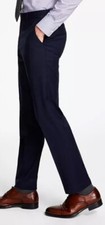 Tommy Hilfiger Mens Modern fit Dress Pants Plaid Dark Blue SZ 36 x 34 df1