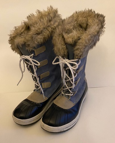 Gray Suede Leather Fur Trim Lace Up 