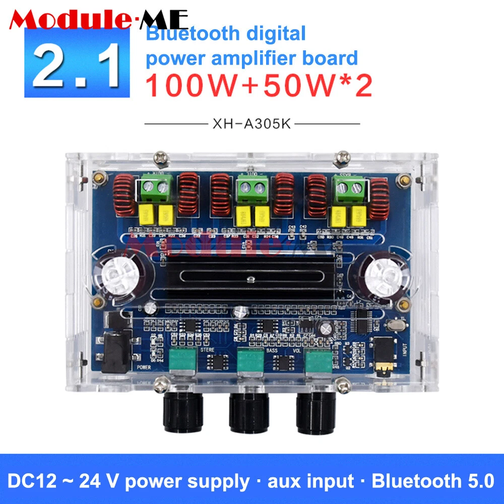 SCHEDA AMPLIFICATORE BLUETOOTH Hifi Stereo 2.1 Tpa3116D2 50Wx2 100W