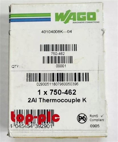 New Factory Sealed WAGO 750-462 2-Channel Analog Input Module 750-462