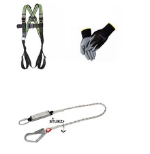 Profi Sicherheitsgurt Auffanggurt 140kg Absturzsicherung + 1,8 Falldämpfer + H