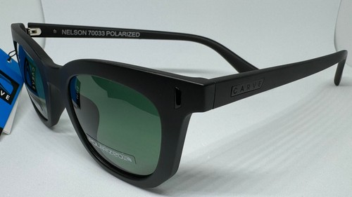 Carve Nelson Matte Black Frame Polarized Lens Size 50mm Sunglasses NEW - Picture 2 of 3