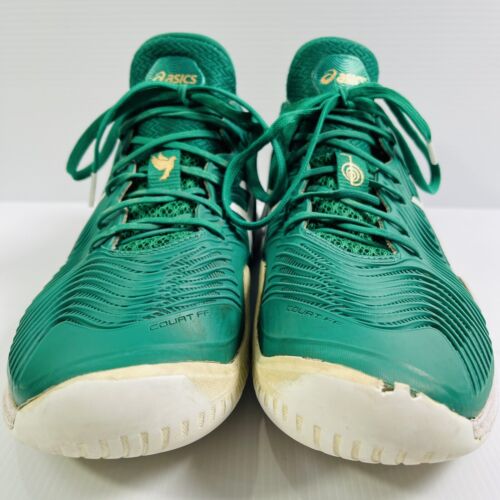 Asics Court FF NOVAK Tennis Shoes US7 KALE/WHITE (RARE) Flytefoam - Picture 2 of 12