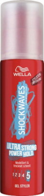 3x Wella Shockwaves Ultra Strong Power Hold Gel Styler 100ml