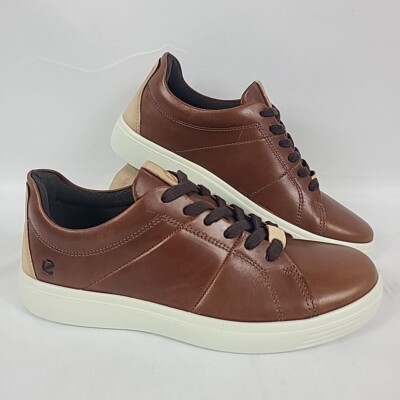 Ecco Men's Soft Classic Lace Soft Supple Amber Leather Sneaker Sz 5-5.5 EU 39
