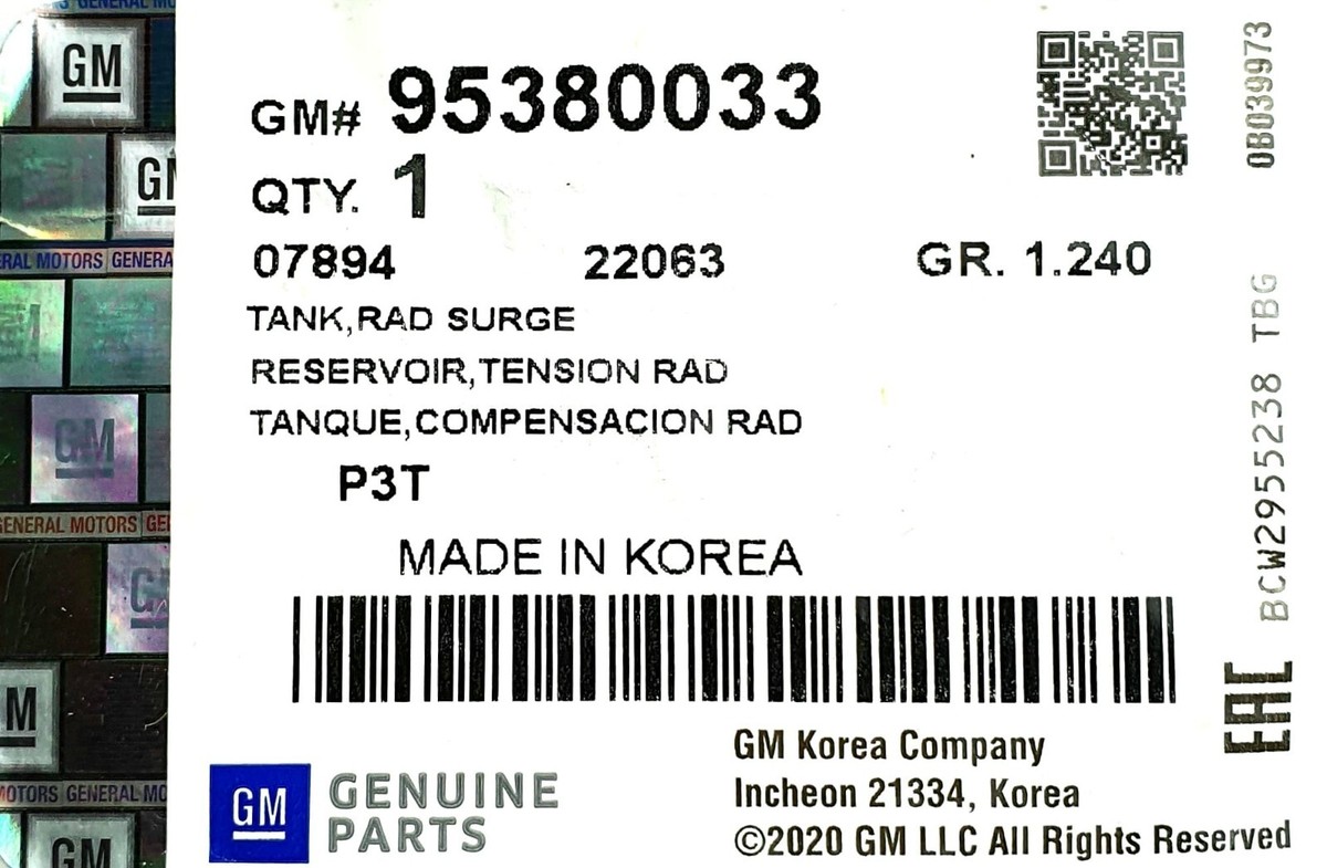 Original Opel Ausgleichsbehälter Kühlmittel Mokka, Mokka X, Trax  