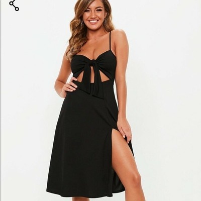 pretty little thing black tie dress