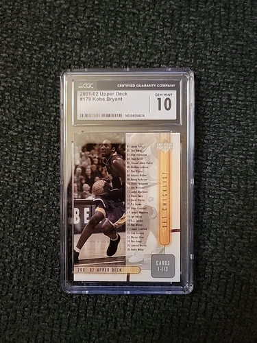 2001-02 Upper Deck Basketball Kobe Bryant #179 Checklist - CGC 10 - KB17