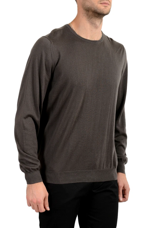Barneys Newyork Men's Brown 100% Cashmere Crewneck Pullover Sweater US L IT 52 - Image 2 of 4