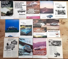 VAUXHALL VIVA GT / BRABHAM / HB   -  HUGE JOB LOT OF 13  ADVERTS  -  ORIGINAL