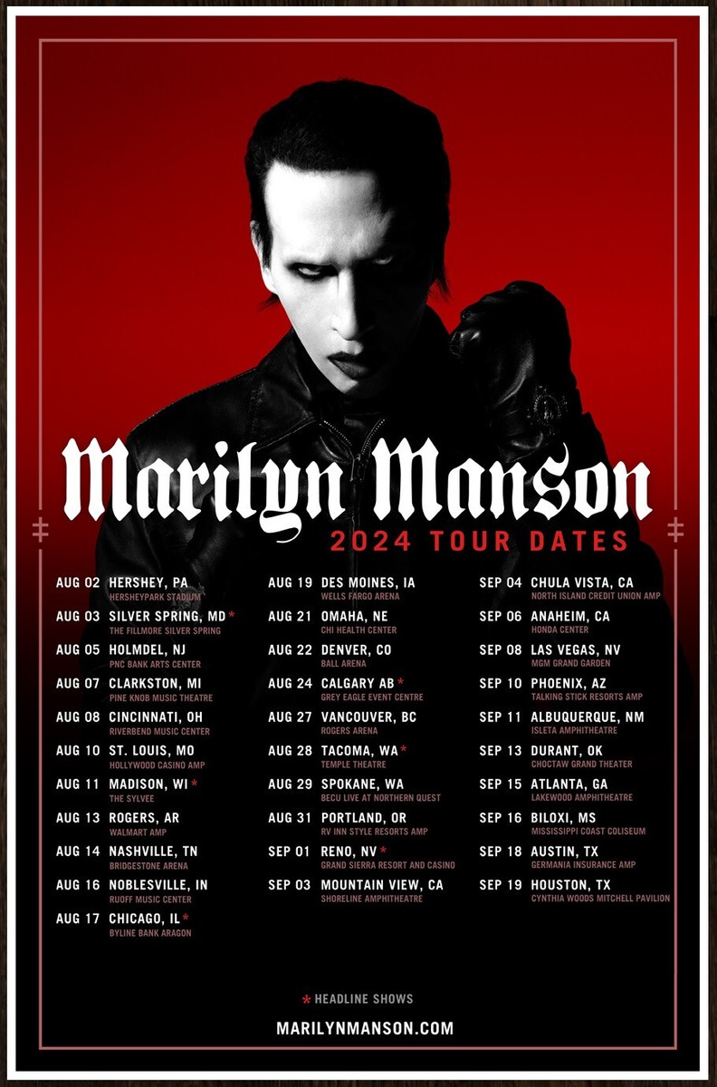 MARILYN MANSON One Assassination Under God Tour 2024 Ltd Ed