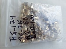 100 pack SMA Male Crimp Coax Connector for RG-316,RG-174,RG-188,LMR-100A