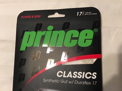 Lot of 2 - PRINCE CLASSICS Synthetic Gut w/ Duraflex 17 1.25mm TENNIS STRING