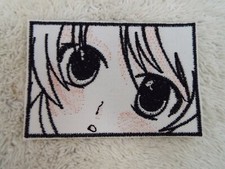 Black ANIME EYES 4" Embroidery Iron-on Patch E27 
