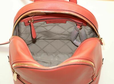 ?MICHAEL KORS RHEA ZIP MEDIUM BACKPACK PINK VENUS LEATHER 