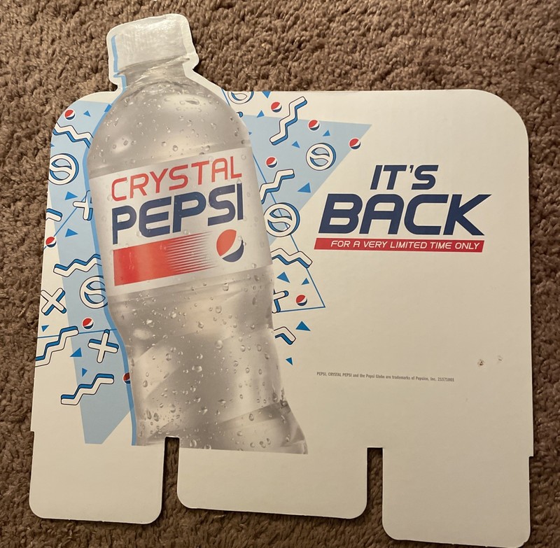 Crystal Pepsi “It’s Back” Advertising Header